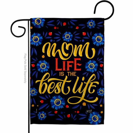 PATIO TRASERO Mom Life Family Mother Day 13 x 18.5 in. Double-Sided Decorative Vertical Garden Flags for PA3914861